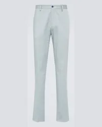 Etro Pantaloni chino in cotone Blu