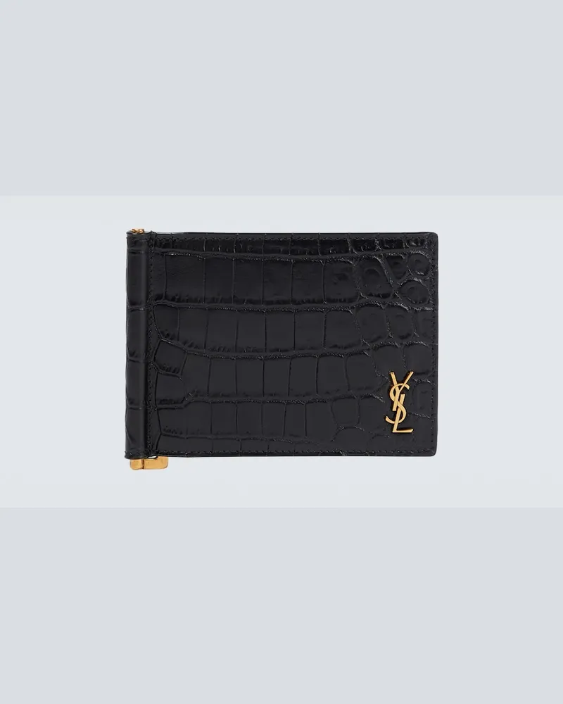 Saint Laurent Portafoglio Cassandre in pelle Nero