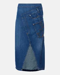 J.W.Anderson Gonna midi di jeans Blu