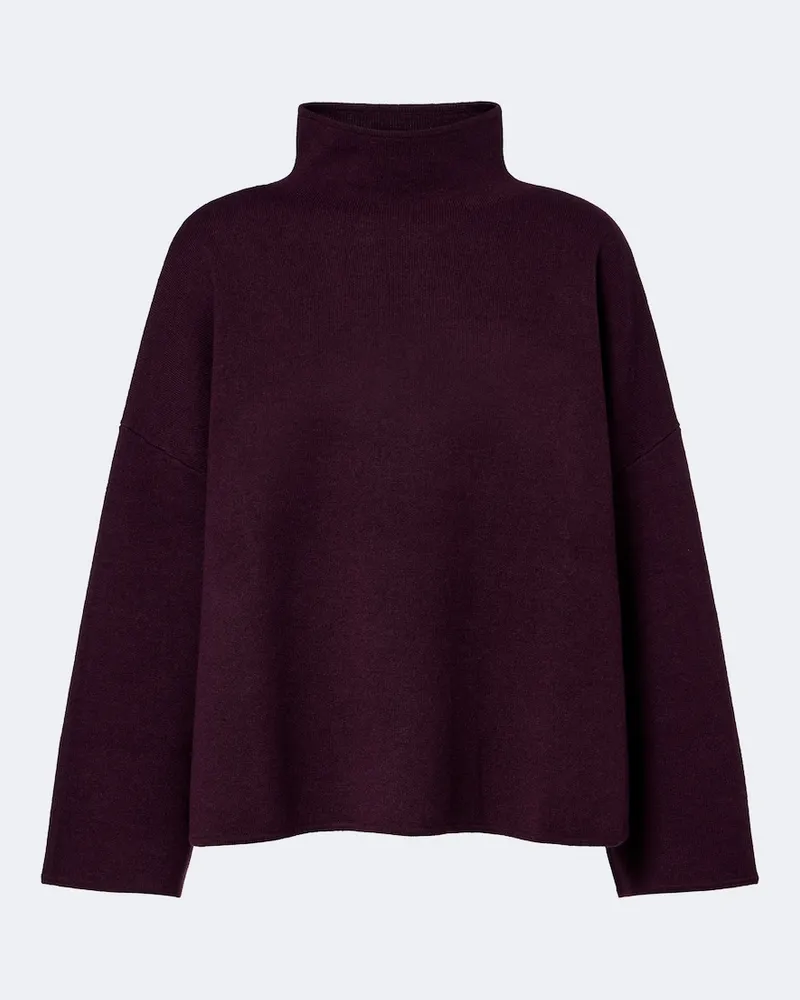 Jardin des Orangers Pullover a collo alto in lana e cashmere Viola