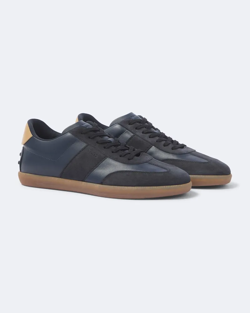 TOD'S Sneakers Tabs in pelle e suede Blu