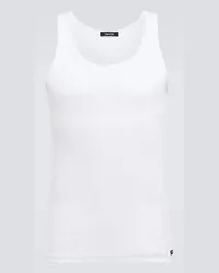 Tom Ford Tank top in misto cotone a coste Bianco