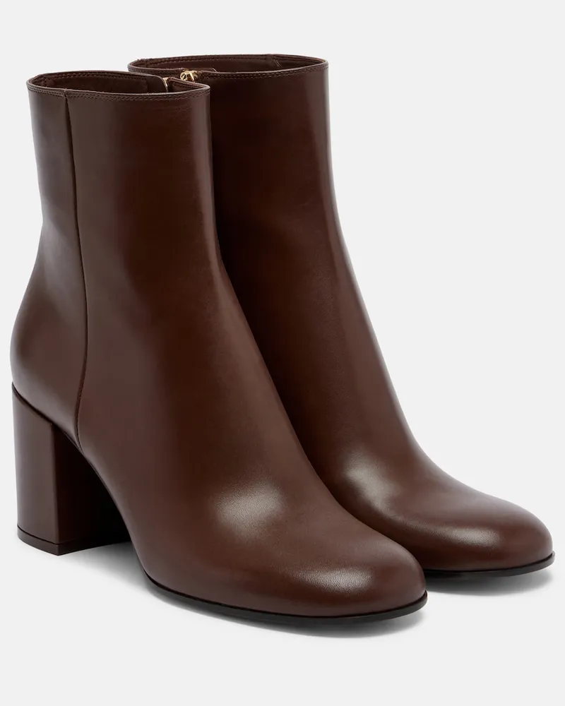 Gianvito Rossi Stivaletti Joelle in pelle Marrone