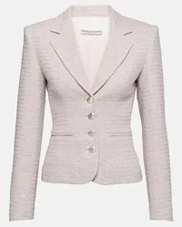 Alessandra Rich Blazer monopetto in tweed con paillettes Multicolore