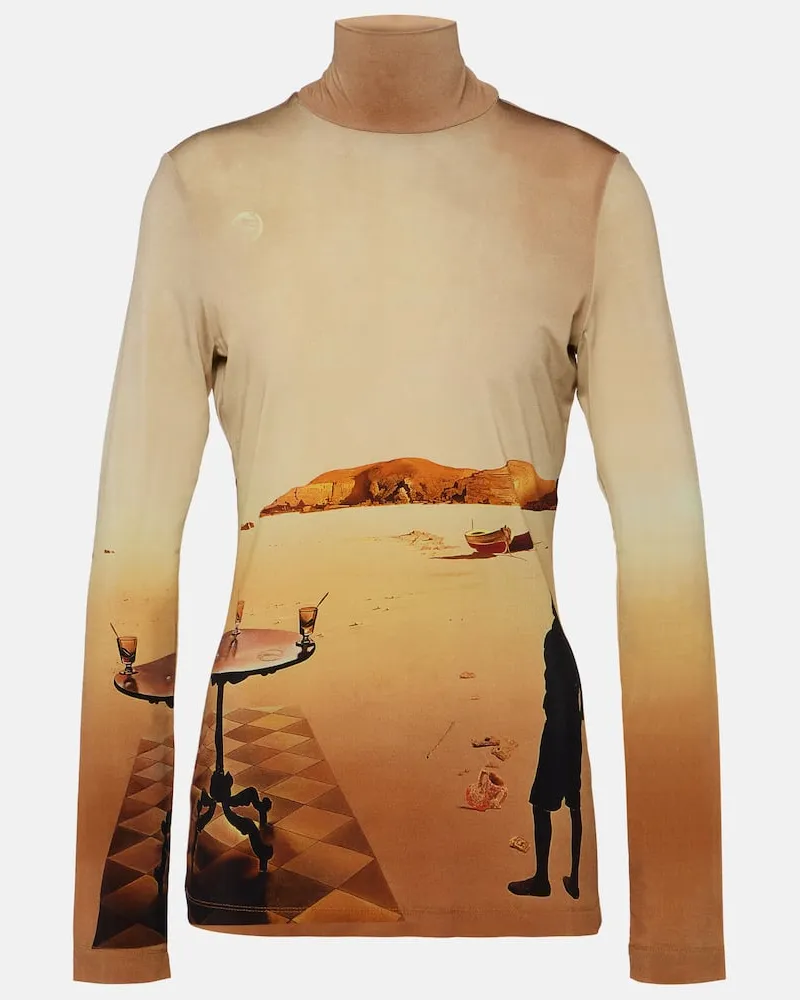 Paco Rabanne Lupetto in jersey con stampa Multicolore