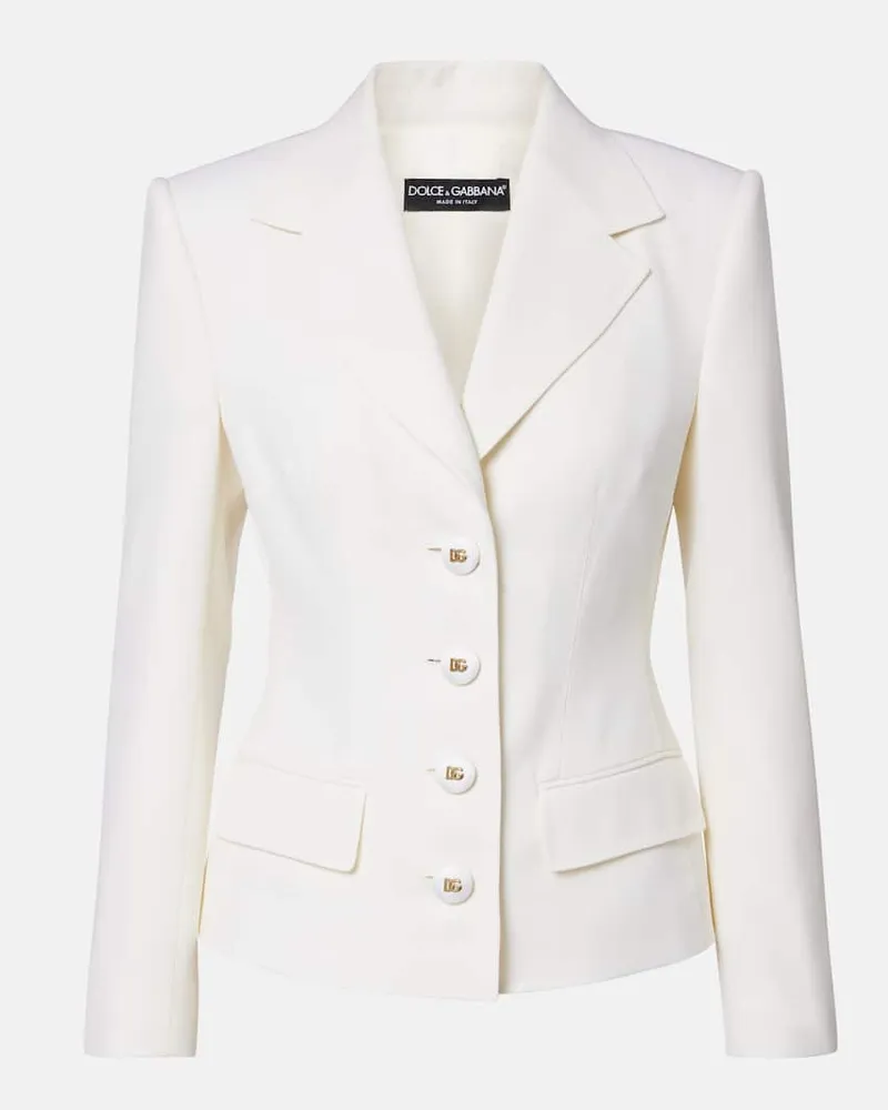 Dolce & Gabbana Giacca in misto lana Bianco