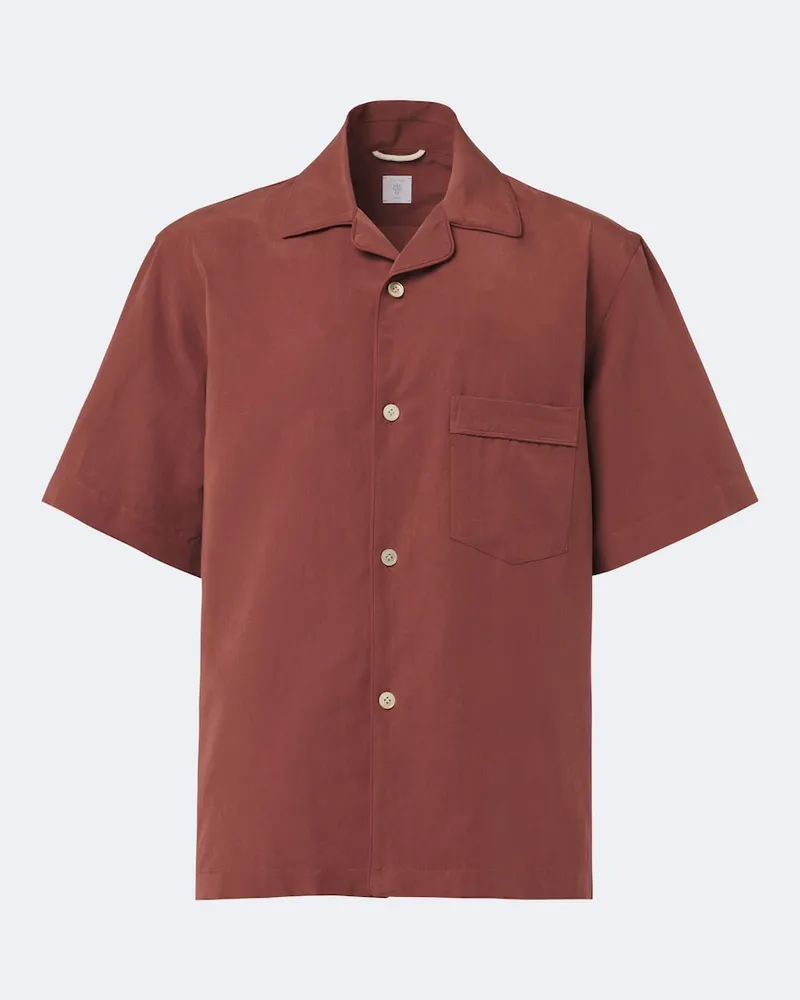 Eleventy Camicia bowling Borgogna