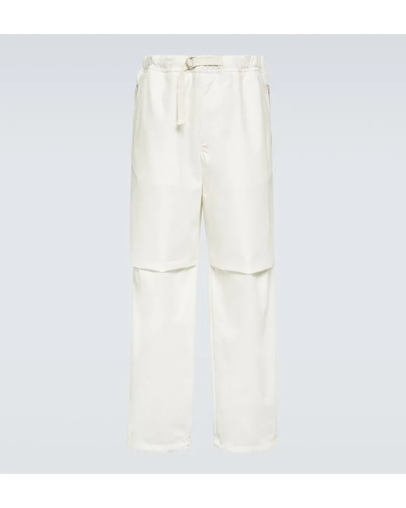 Jil Sander Pantaloni in cotone Bianco