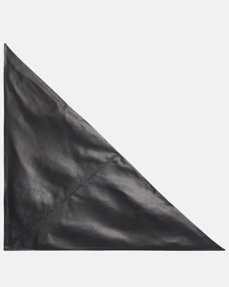 Christophe Lemaire Sciarpa in pelle Nero