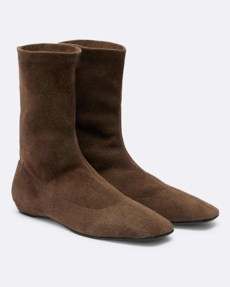 The Row Stivaletti Cindy in suede Marrone