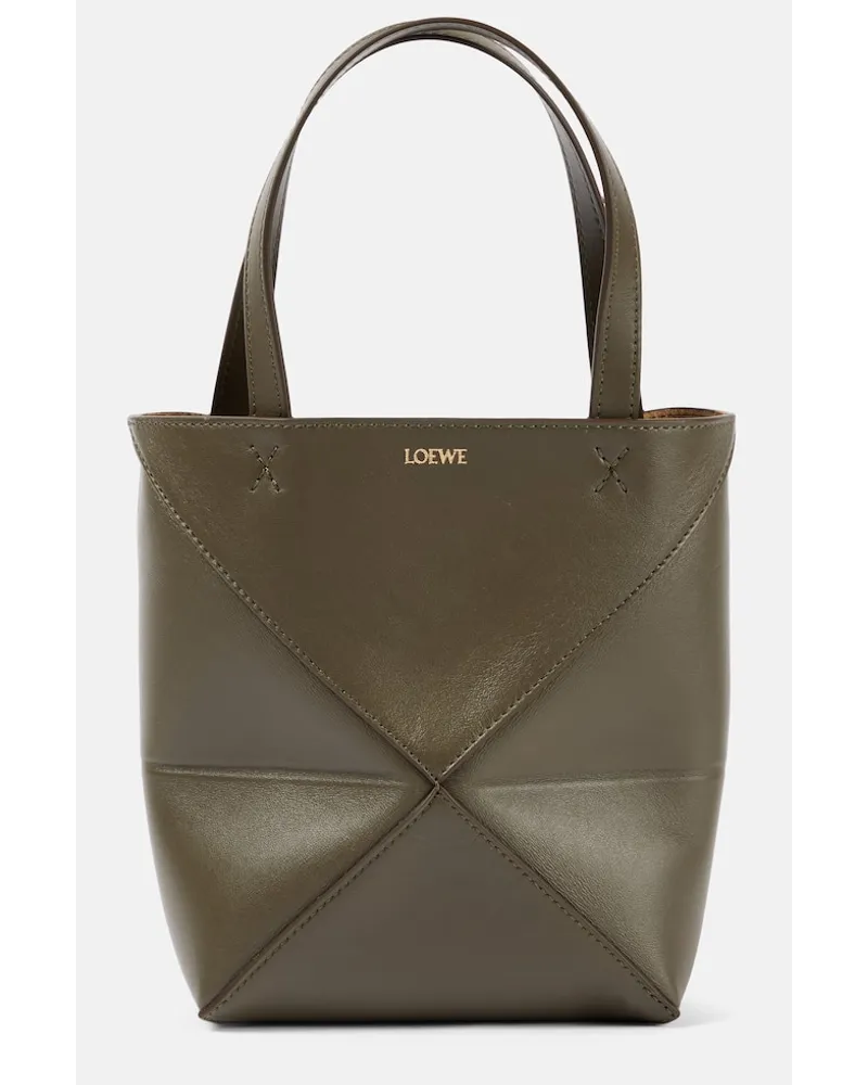 Loewe Borsa Puzzle Fold Mini in pelle Verde