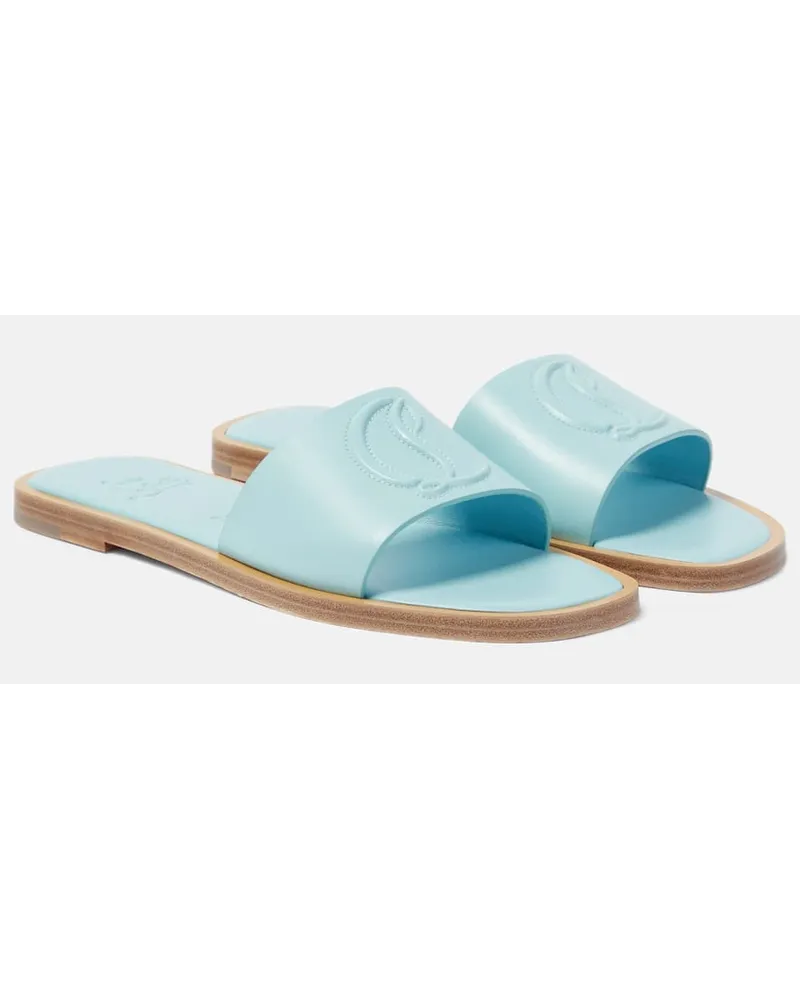 Christian Louboutin Sandali CL in pelle con logo Blu