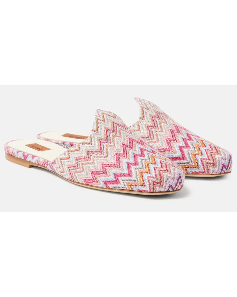 Missoni Slippers a zig-zag Rosa