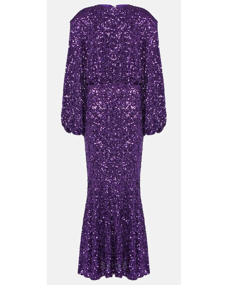 ROTATE Birger Christensen Abito lungo con paillettes Viola