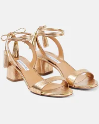 Aquazzura Sandali Alu in pelle metallizzata Oro