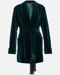 Loro Piana Blazer Raniya in velluto di cotone Verde