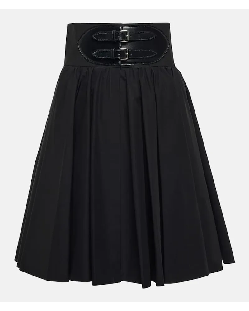 Alaïa AlaÃ¯a Gonna in cotone con cintura Nero