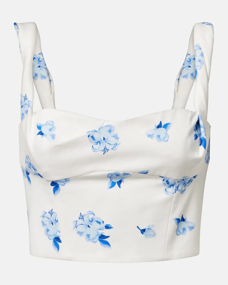 LEO LIN Top cropped Lexi in cotone Bianco