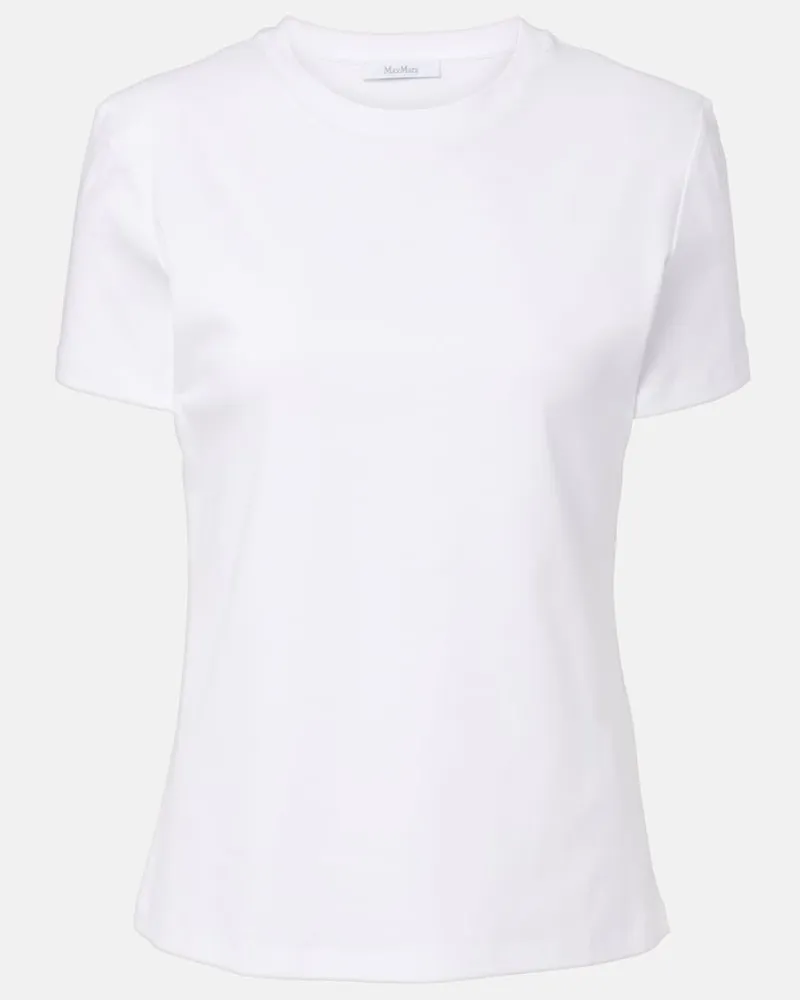 Max Mara T-shirt Madia in jersey di cotone Bianco