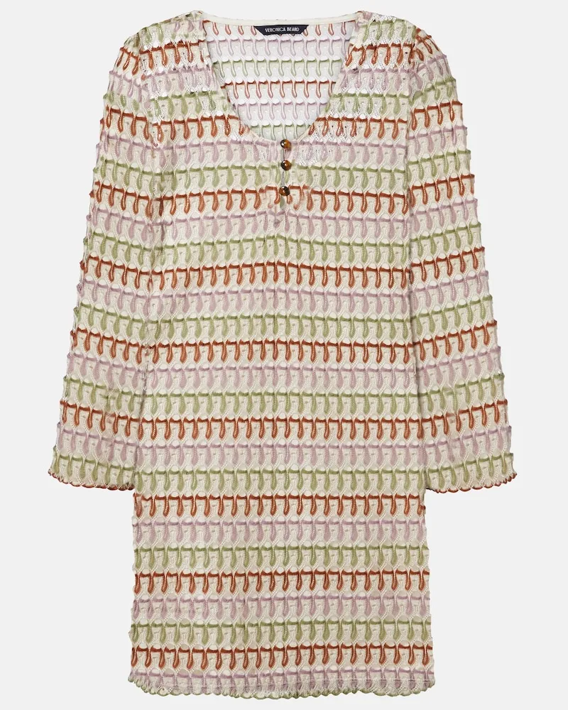 Veronica Beard Abito corto Novien in crochet Multicolore