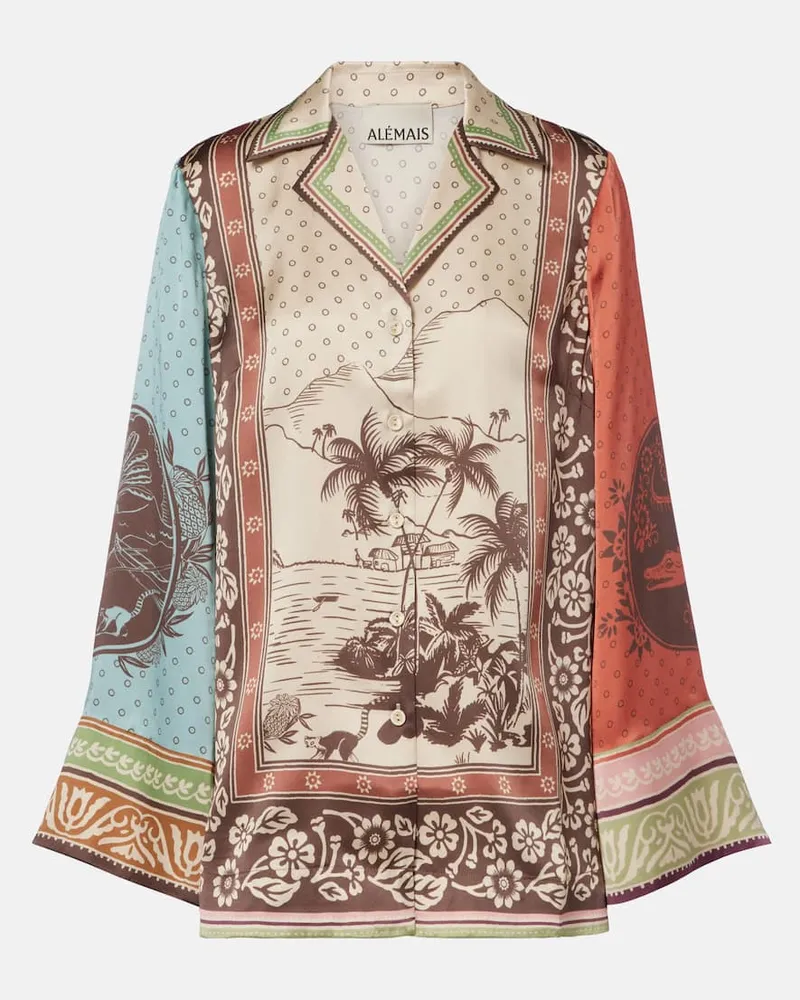ALEMAIS AlÃ©mais Camicia Alberta in raso di seta Multicolore