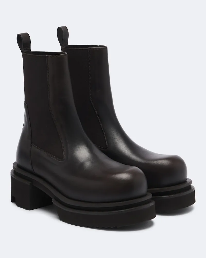 Rick Owens Stivaletti Chelsea Beatle in pelle Marrone