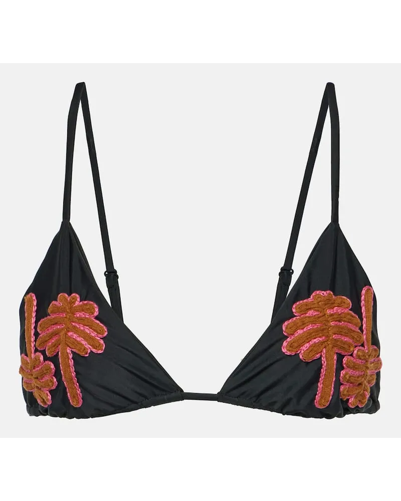 Johanna Ortiz Top bikini con ricamo Multicolore