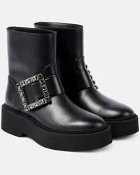 Roger Vivier Anfibi Viv’ Rangers in pelle Nero