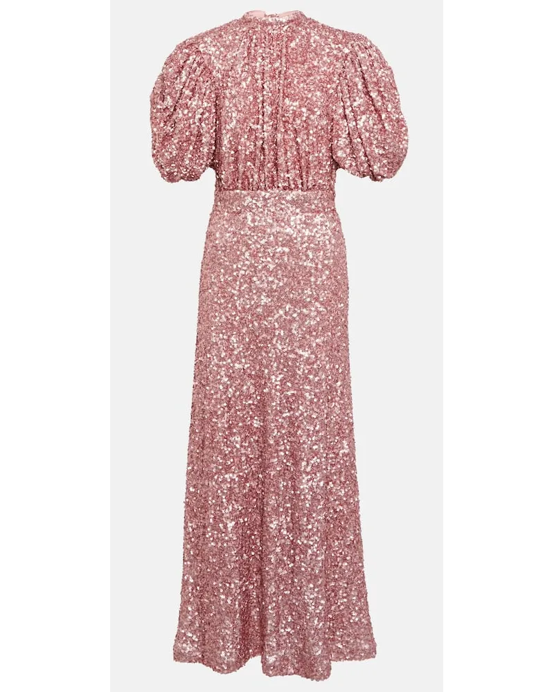 ROTATE Birger Christensen Abito lungo con paillettes Rosa