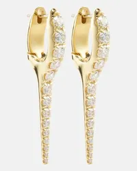 Melissa Kaye Orecchini Lola Small in oro 18kt con diamanti Oro