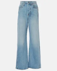 Veronica Beard Jeans Taylor a gamba larga e vita alta Blu