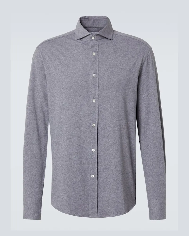 Brunello Cucinelli Camicia in cotone Grigio