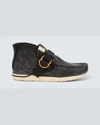 Visvim Sneakers Skynyrd Ring Moc-Folk in pelle Nero