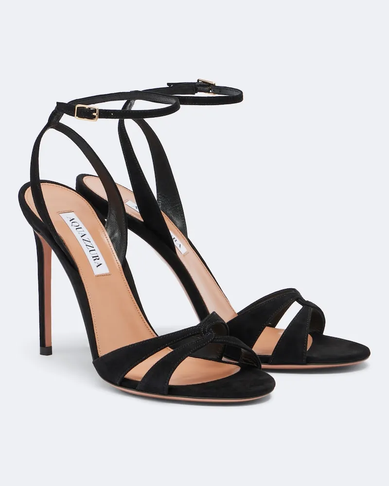 Aquazzura Sandali You and I in suede Nero