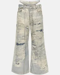 Acne Studios Jeans a gamba larga Repair con cut-out Blu