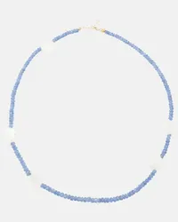 Roxanne First Collana The True Blue Sky in oro 9kt con zaffiri blu e pietra di luna Blu