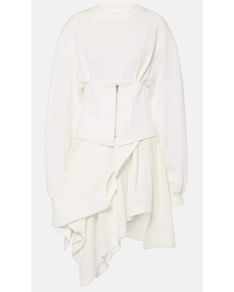 Acne Studios Abito bustier in jersey di cotone Bianco