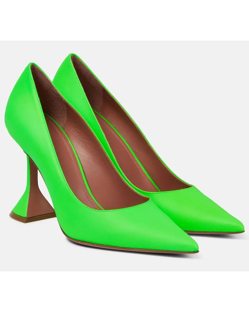 Amina Muaddi Pumps Ami in pelle Verde