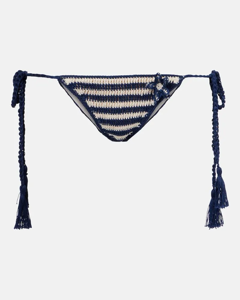 Anna Kosturova Slip bikini Gabrielle in crochet Blu