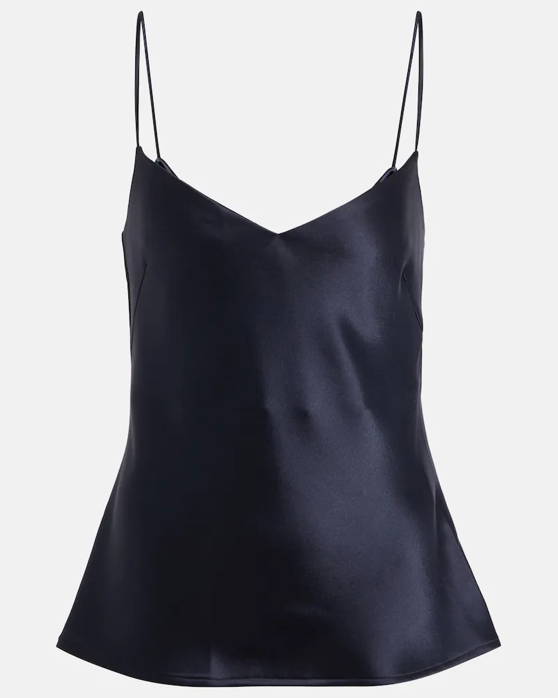 GALVAN Camisole in raso Blu