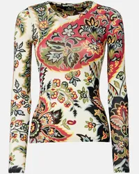 Etro Top Serafino in misto lana con stampa Multicolore