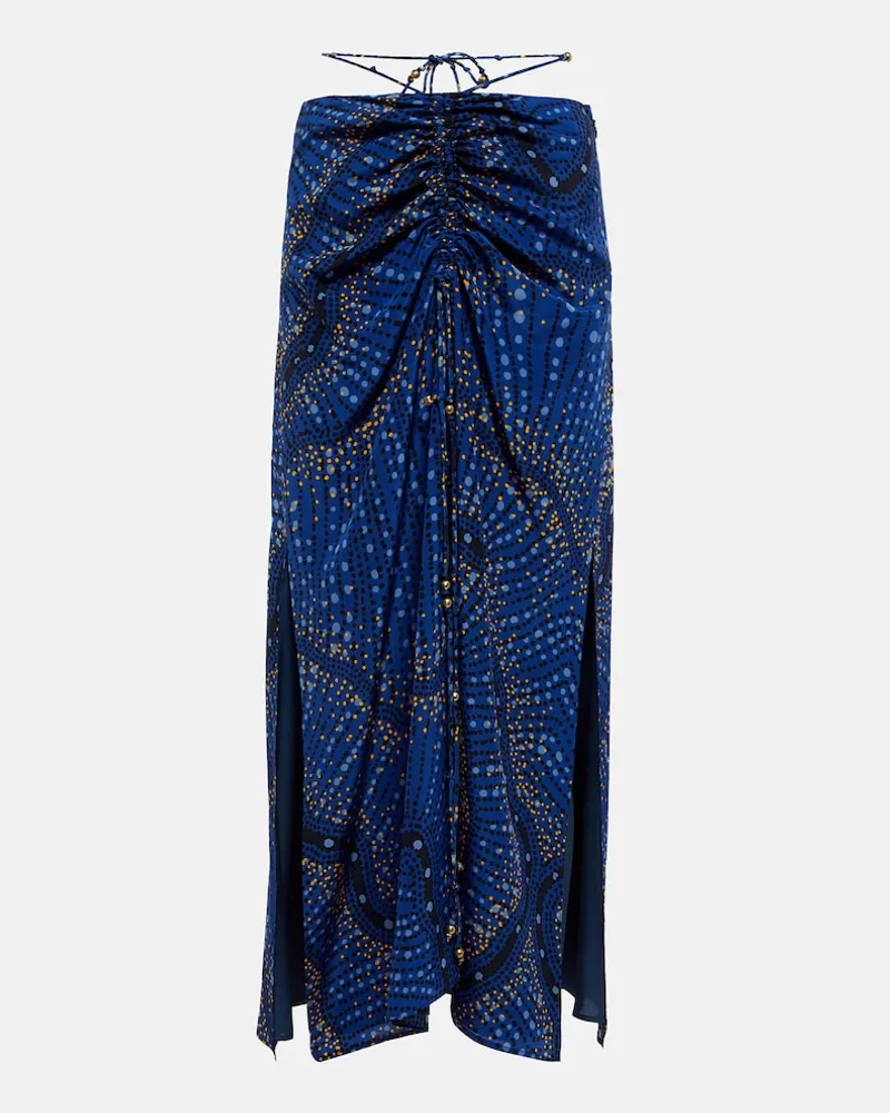 Altuzarra Gonna lunga Safia in seta Blu