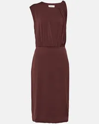 SPORTMAX Abito midi Cris in georgette di misto seta Viola