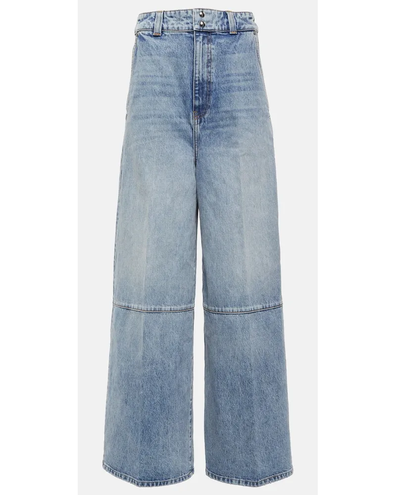 KHAITE Jeans Isla a vita alta e gamba larga Blu