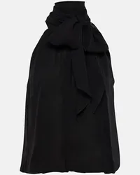 Max Mara Top Fiore in seta Nero