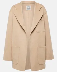 Totême Giacca di lana oversize Beige