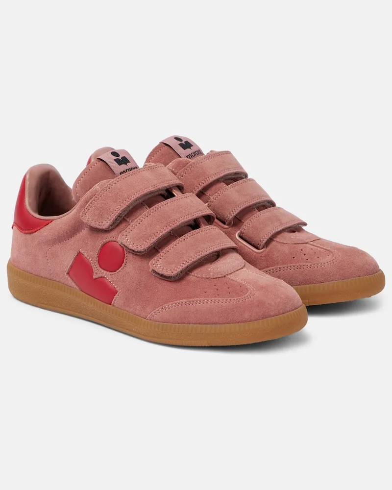 Isabel Marant Sneakers Beth in suede con logo Rosa