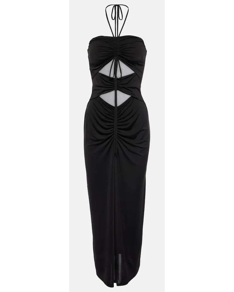 JADE SWIM Abito lungo Kira con cut-out Nero