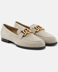 TOD'S Mocassini in suede con decorazioni Grigio