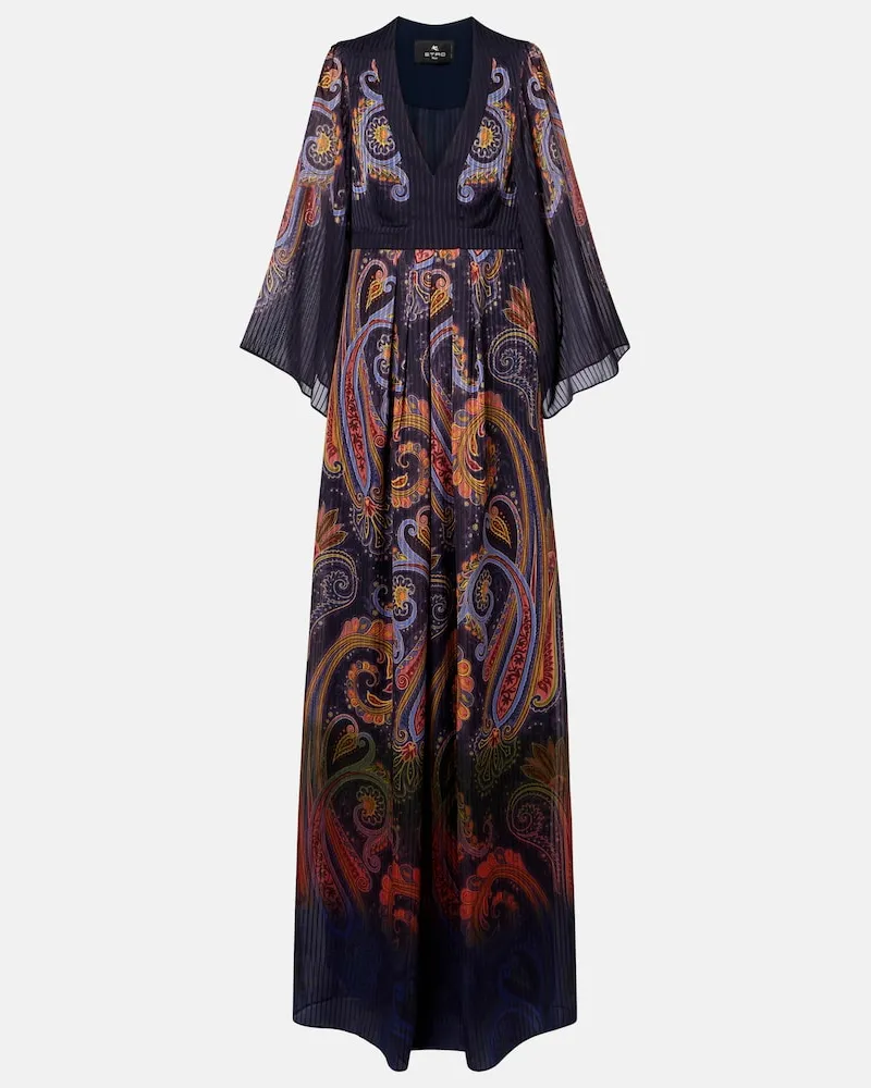 Etro Abito lungo con stampa paisley Multicolore